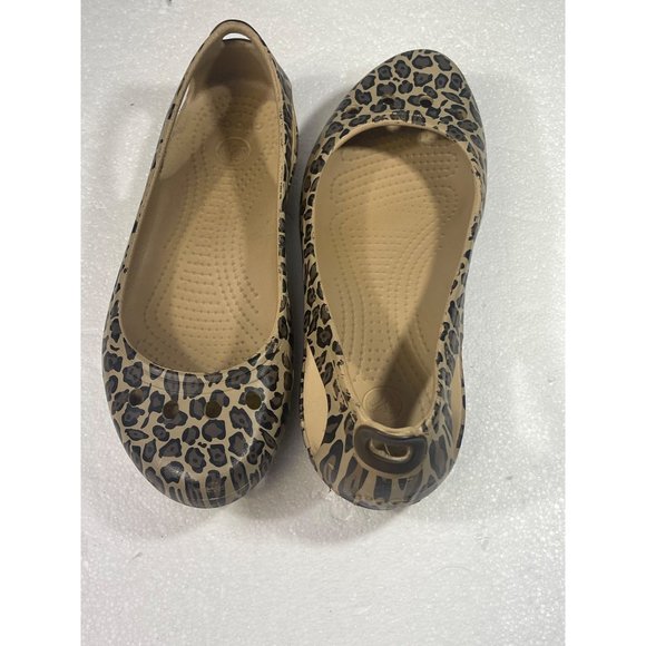 Crocs womens size 9 W leopard print kadee flats - Picture 11 of 16